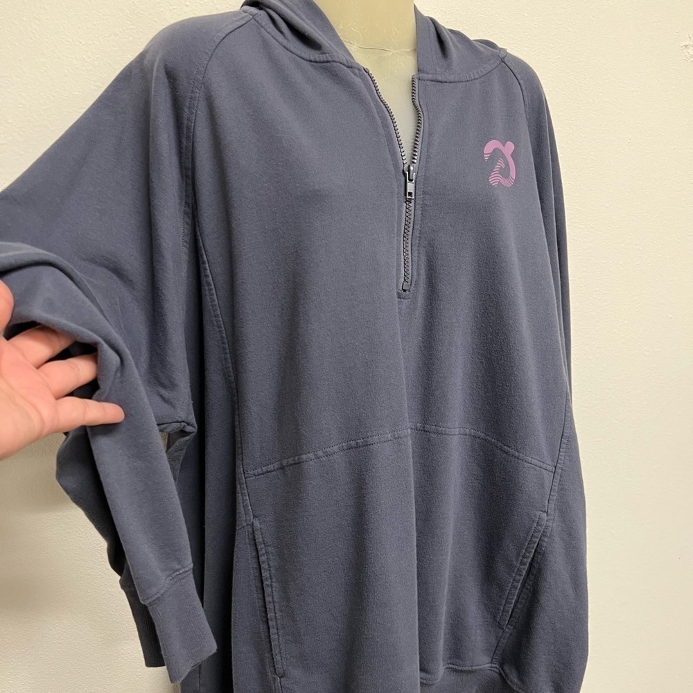 Peloton Womens Plus Blue Purple Long Sleeve Half Zip Make Your Mark Hoodie Sz 1X - Picture 6 of 12